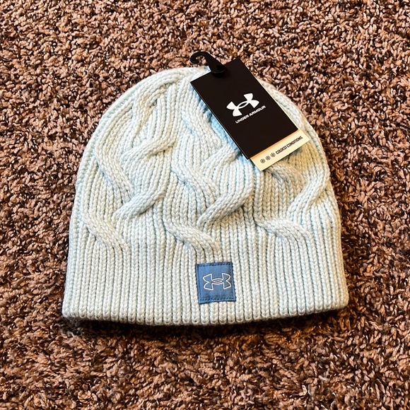 Under Armour Accessories Baby Blue Under Armor Beanie Poshmark